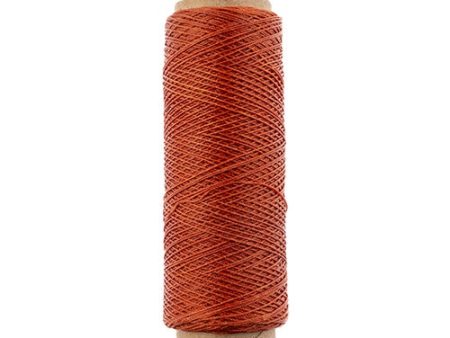 Gudebrod Waxed Thread 3ply Made In USA 500ft (152.4m) Spool 0.38mm (0.015in), Burnt Orange Online