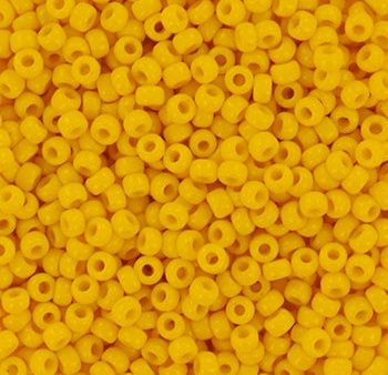 Miyuki 11 Round Seed Bead, 11-0404D, Opaque Dark Yellow, 13 grams Fashion