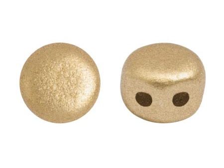 Kalos® Par Puca®, 2 Hole Bead, Light Gold Matte, 10 grams For Cheap