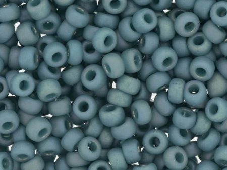 6 0 Miyuki Seed Beads, Matte Opaque Glazed Nile Blue AB, 6-4702, 10 grams Supply