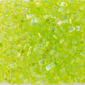 Miyuki Half Tila Bead, HTL-0258, Transparent Chartreuse AB Hot on Sale