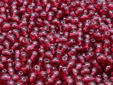 4mm Czech Round Druk Bead, Fuchsia, 50 pcs Cheap