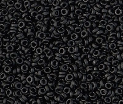 Miyuki 2.2mm Spacer Bead, Matte Black, SPR2-0401F, 7 grams For Discount