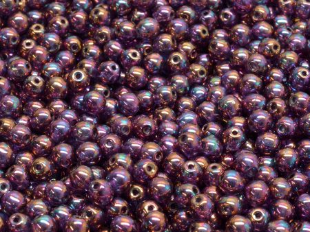 4mm Czech Round Druk Bead, Crystal Iris, 50 pcs Online now