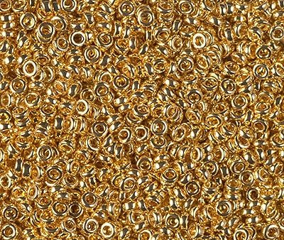 Miyuki 2.2mm Spacer Bead, 24kt Gold Plated, SPR2-0191, 7 grams on Sale