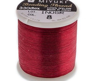 Red Miyuki Nylon Beading Thread B, 50 meters Fashion