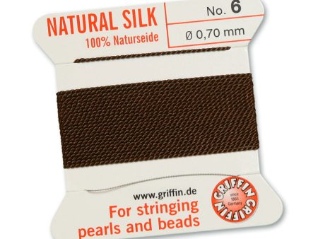 Griffin Slk Cord, Brown Size 6, 0.7mm, 2 yards Sale