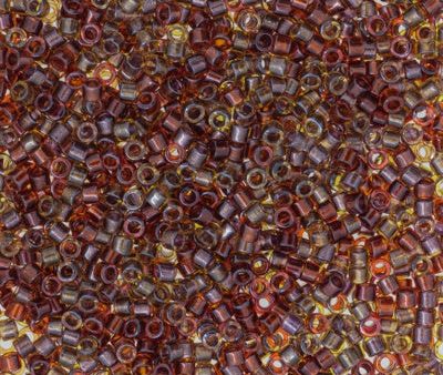 Miyuki Delica Bead Size 11, DB0990, Sparkling Lined Cranberry Harvest Mix (Red Olive Mauve), 5 grams Hot on Sale