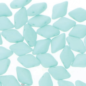 Mini GemDuo 2-Hole Diamond Shaped Bead, Bondeli Matte Mint, 7.5 grams Hot on Sale