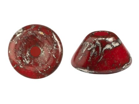 Konos Par Puca® Czech glass bead, Frost Cherry New Picasso, 10 grams Online Sale