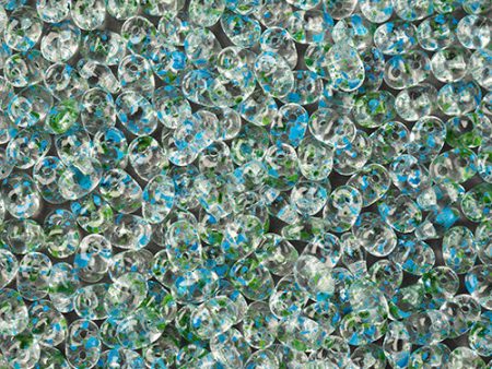 Superduo, Crystal Confetti Splash Blue Green, SD0003-24404, 8 grams For Sale