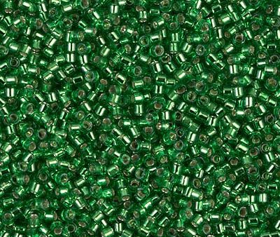 Miyuki Delica Bead 11 0, DB0046, Silver Lined Green, 50 grams Discount