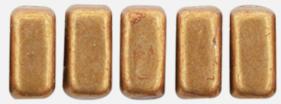 Czechmate 3mm X 6mm Brick Glass Czech Two Hole Bead, Saturated Metallic Hazel Supply