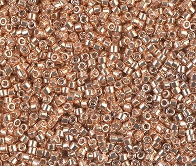 Miyuki Delica Bead 11 0, DB0411, Galvanized Apricot Gold, 50 grams on Sale