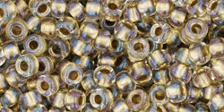 Toho 8 0 Round Japanese Seed Bead, TR8-262, Inside Color Crystal Gold Lined, 17 grams Hot on Sale