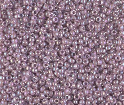 Miyuki 11 Round Seed Bead, 11-0478, Opaque Mauve AB, 13 grams For Cheap