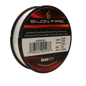 S-Lon Fire Beading Thread 8lb Crystal 50 Yards For Cheap