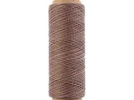 Gudebrod Waxed Thread 3ply Made In USA 500ft (152.4m) Spool 0.38mm (0.015in), Sand For Sale