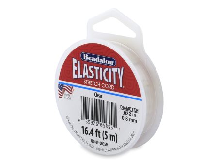 Elasticity Stretch Cord, 0.8 mm   .032 in, Clear, 5 meter Online Hot Sale