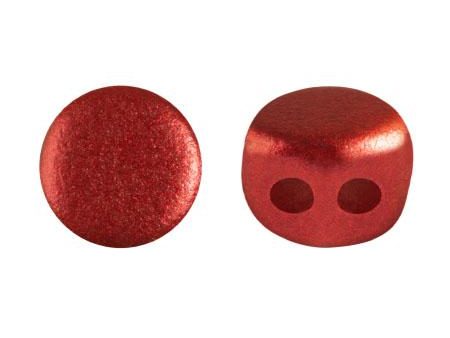 Kalos® Par Puca®, 2 Hole Bead, Red Metallic Matte, 10 grams For Cheap