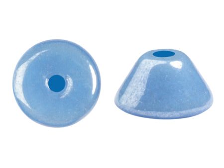 Konos Par Puca® Czech glass bead, Frost Blue Lagoon Luster, 10 grams on Sale