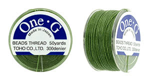 Toho One-G Thread, Green, 50 yards (1 Spool) Online now