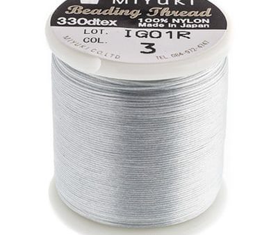 Silver Miyuki Nylon Beading Thread B, 50 meters Online Hot Sale