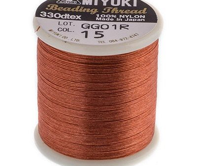 Nutmeg Miyuki Nylon Beading Thread B, 50 meters For Sale