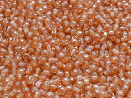 3mm Czech Round Druk Bead, Crystal Peach, 50 pcs For Discount