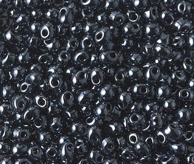 Miyuki 3.4mm Drop Bead, Gunmetal, 5 grams Hot on Sale