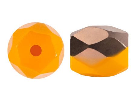 Baros Par Puca® Czech glass bead, Frost Tangerine Capri Gold, 10 grams For Sale