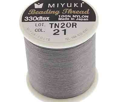 Smoke Miyuki Nylon Beading Thread B, 50 meters For Cheap