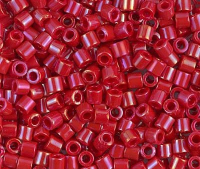 Miyuki Delica Bead 8 0, DBL0214, Opaque Red Luster, 8 grams on Sale