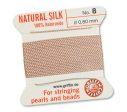 Griffin Slk Cord, Light Pink Size 8, 0.8mm, 2 yards Supply