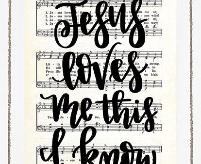 DUST150 - Jesus Loves Me - 12x16 on Sale