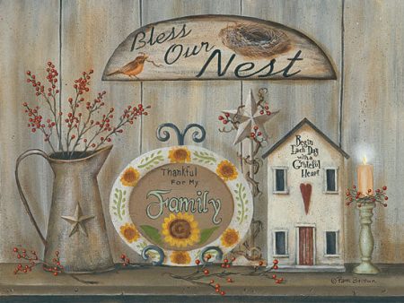 BR455 - Bless Our Nest Country Shelf - 16x12 Online Hot Sale